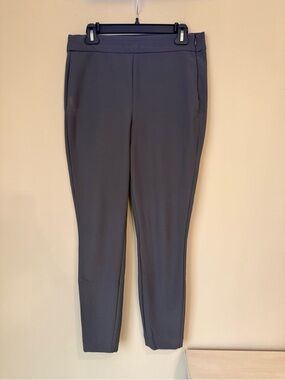 Express Slim Ponte Pants in Charcoal Gray